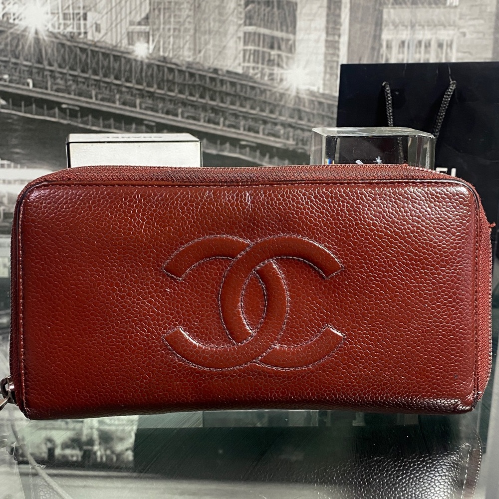 Authentic CHANEL Caviar Timeless CC Zippy Clutch Wallet - Picture 5 of 17